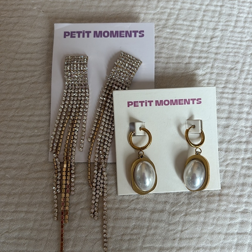 NWT 2 pairs of Petite Moments Earrings